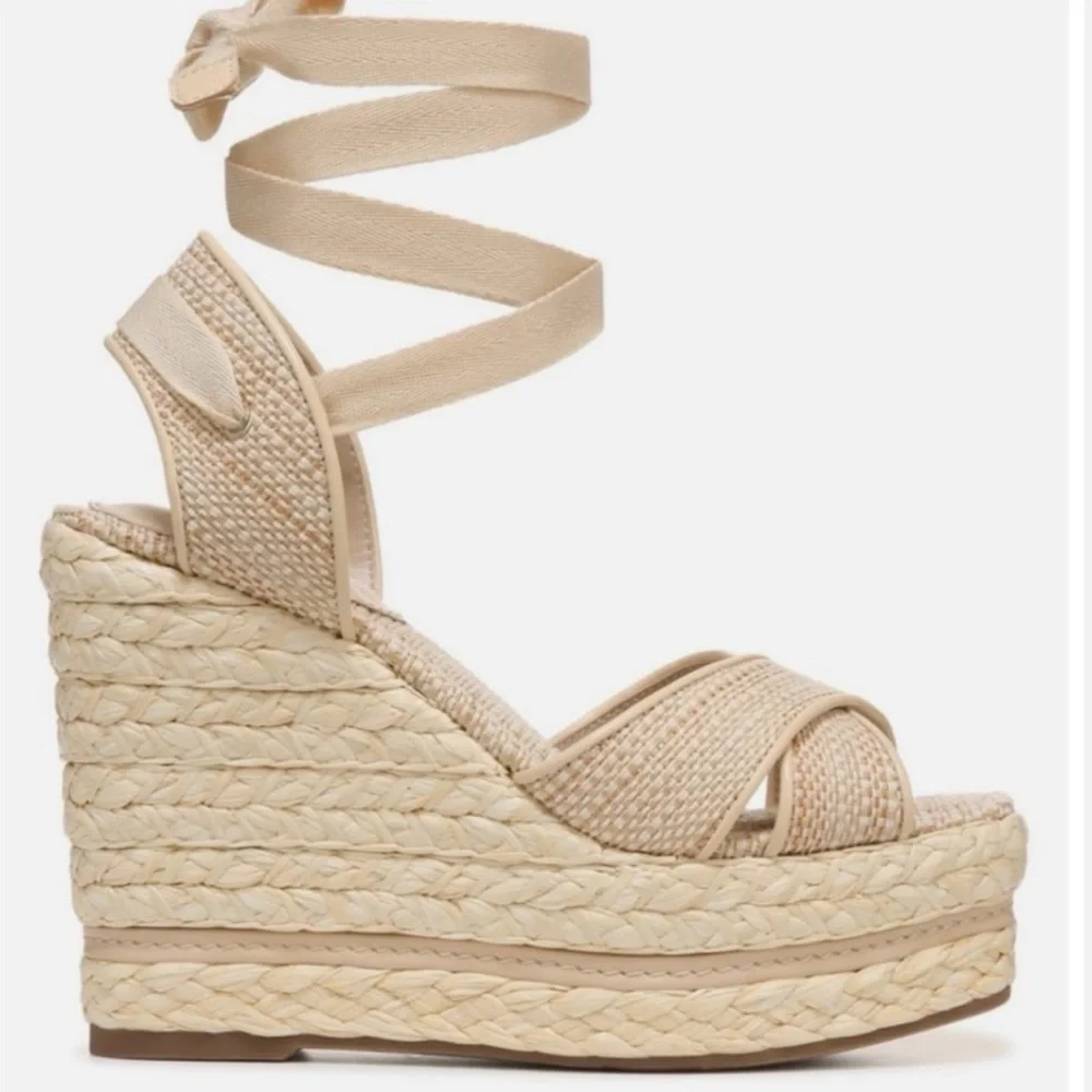 New Sam Edelman Vaughn Ankle Tie Espadrille Size 10M
